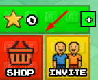 The SHOP button in Banned Letters