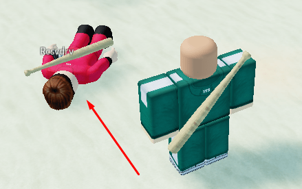 Roblox Squid Game person on floor example