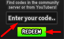 The code redeeming interface in Trick or Treat