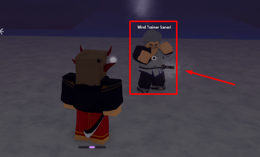 The Wind Breathing Trainer NPC in Slayers 2