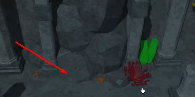 Fisch Atlantis blocked underwater temple TNT location