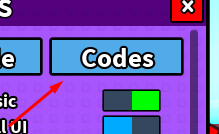 The Codes button in Race a Car