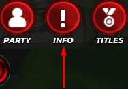 Location of the "INFO" in the menu for Clover Origins