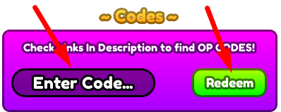 The code redeemning interface in Shoot Toilet Simulator