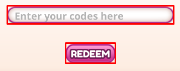 Kingdom of Essentia enter codes box and redeem button
