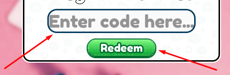 The Enter code here... box and Redeem button in Clone Run!