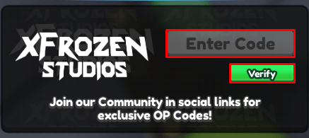 Craft a Baddie enter codes box and verify button