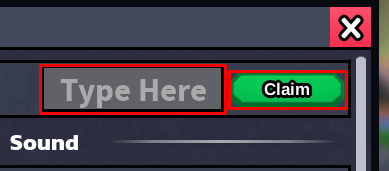 Dungeon Blast enter codes box and claim button
