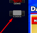 The CODES button in BLITZ FPS