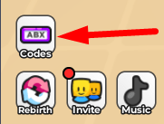 The Codes button in Boba Shop Tycoon