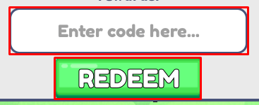 Anime Climb and Jump enter codes box and redeem button