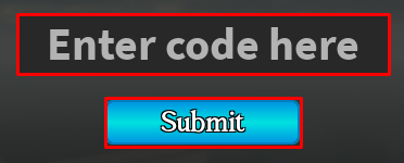 Bathtub Universe enter codes box and submit button