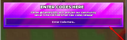 The Enter Code Here box in Fly Your Wings!