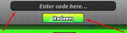 The Enter code here... box and Redeem button in Lake Sipping