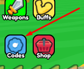 The Codes button in 2 Player Food Tycoon