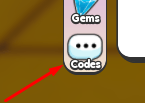 The Codes button in Mutant Plants: Base Defense