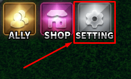 Sailor Piece setting button