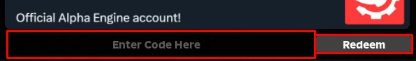 RAMPANT REBORN PvP enter codes box and redeem button