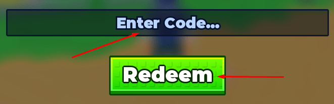 Enter Code box and Redeem button to redeem codes in +1 Power Blast Per Click