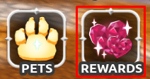 Dungeon Heroes rewards button