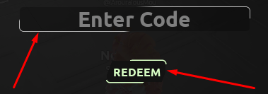 The Enter Code box and REDEEM button in Ship Defense Simulator 2.0