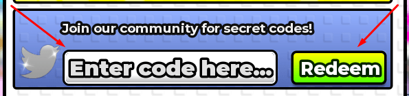 The Enter code here... box and Redeem button in Collect 1 Million Items