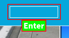 Clothing Store Simulator enter codes box and enter button