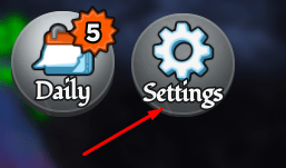 Settings icon in How To Train Your Dragon