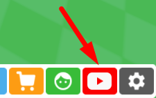 The Youtube icon in Sandbox Tycoon