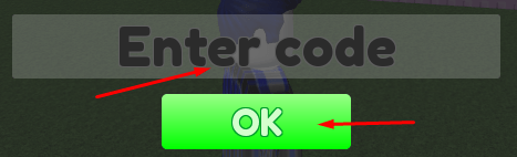 Enter code box and OK button to redeem codes in Curse Randomizer