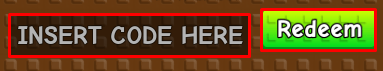 My Dragon Island enter codes box and redeem button