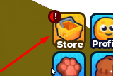 The Store button in Clickers Ultimate