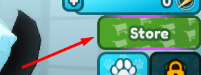 The Store button in Yeet A Friend