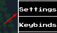 Settings button in Unwavering Soul