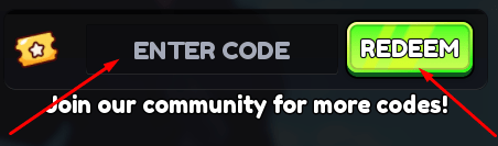 The ENTER CODE box and REDEEM button in Collect Cat Cards!
