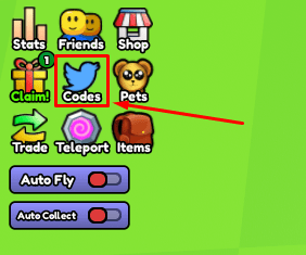 Fly to Space codes button