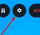 The settings icon in Dart Arena