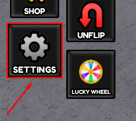 Spray Paint & Skate settings button