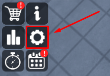 Mining Incremental settings icon