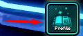 The Profile button in Anime Vanguards