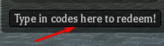 Type in codes here to redeem! box to redeem codes in Elementalism