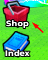 The Shop button in Dont Steal Baby From Penguins