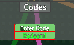 untitled tycoon game enter codes box and redeem button