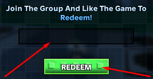The blank box and REDEEM button in Spin a Blue Lock Card