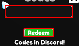 Robong: Megabonk enter codes box and redeem button