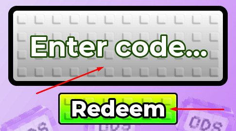 Enter code box and Redeem button to redeem codes in +1 Speed Needoh Asmr | Food & Squishys