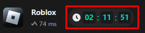 The timer showing your remaining playtime on EasyFun