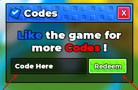 The Code Here box and Redeem button in Soul Element Battlegrounds