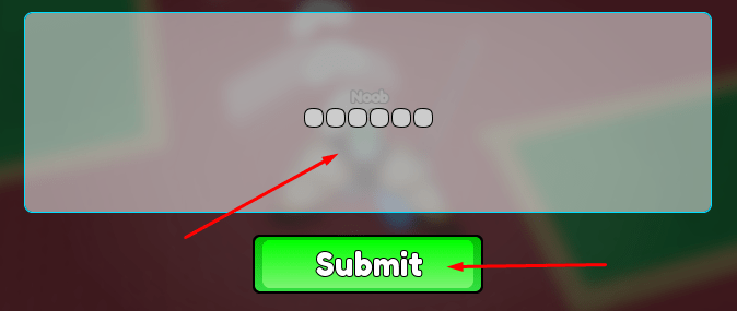 ...... text box and Submit button to redeem codes in +1 Loot To Forge