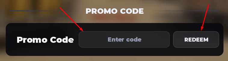 The Enter code box and REDEEM button in MUSOR DROP